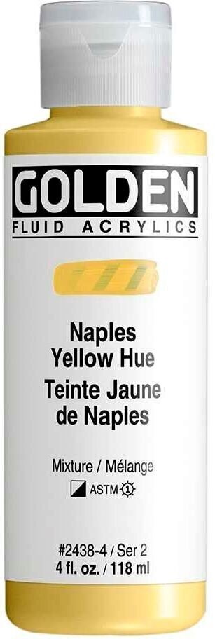 Pintura acrílica Golden Artist Colors Fluid Acrylic Paint Naples Yellow Hue 118 ml 1 ud.