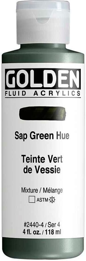 Acrylic Paint Golden Artist Colors Fluid Acrylic Paint Sap Green Hue 118 ml 1 pc