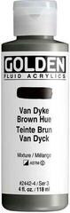 Acrylic Paint Golden Artist Colors Fluid Acrylic Paint Vandyke Brown Hue 118 ml 1 pc