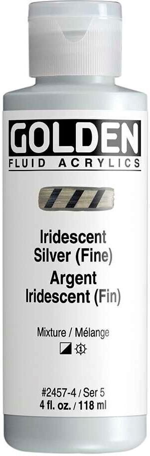 Akrylfärg Golden Artist Colors Fluid Akrylfärg Iridescent Silver (Fin) 118 ml 1 st