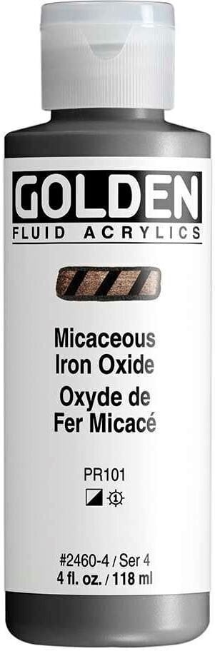 Acrylic Paint Golden Artist Colors Fluid Acrylic Paint Micaceous Iron Oxide 118 ml 1 pc