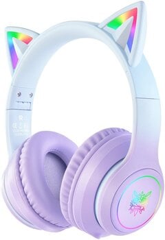 Навушники для ПК Onikuma B90 RGB Cat Ear Bluetooth Wireless Gaming Фіолетовий Навушники для ПК - 1