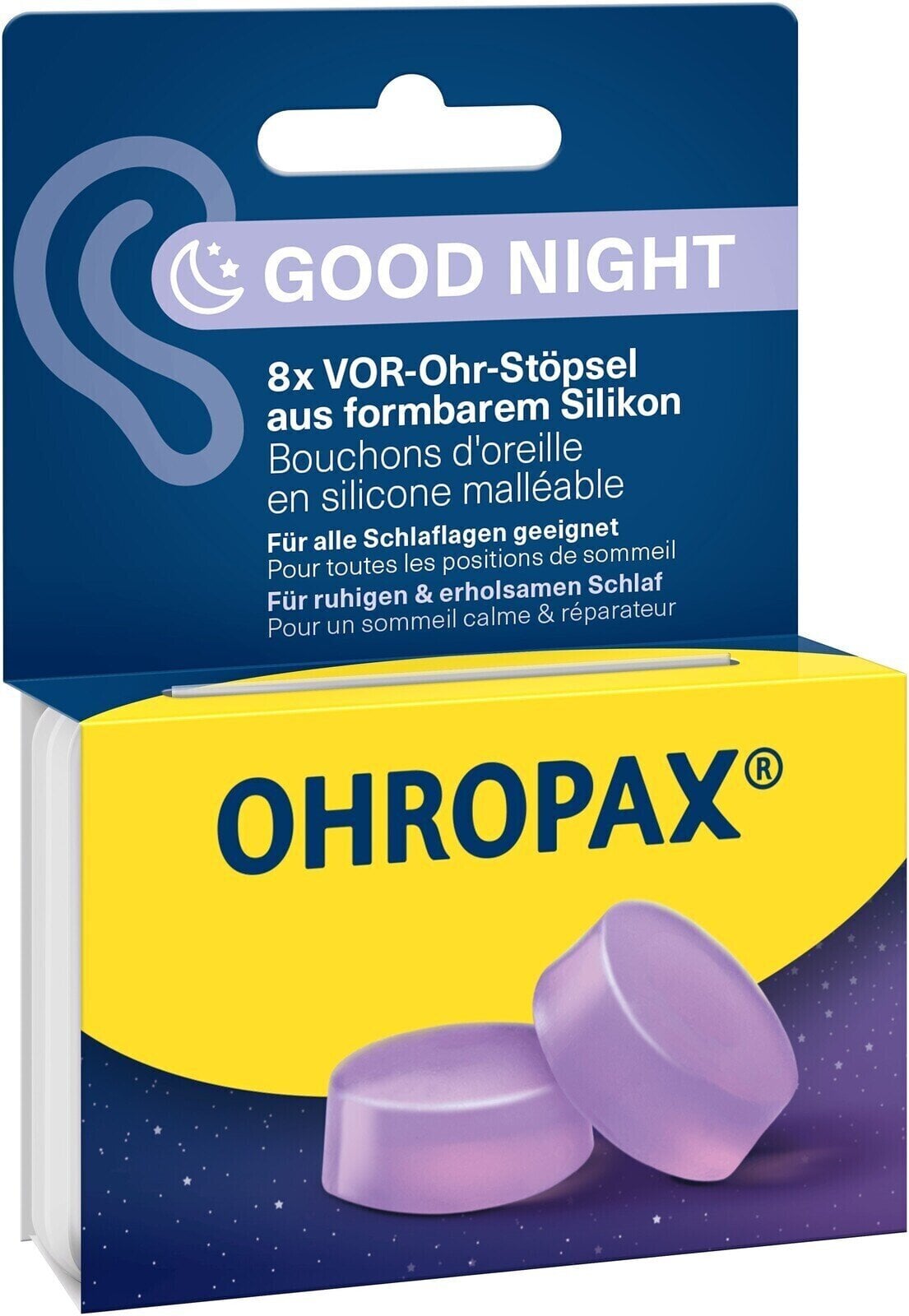 Dopuri pentru urechi OHROPAX Good Night 8 pcs Dopuri pentru urechi