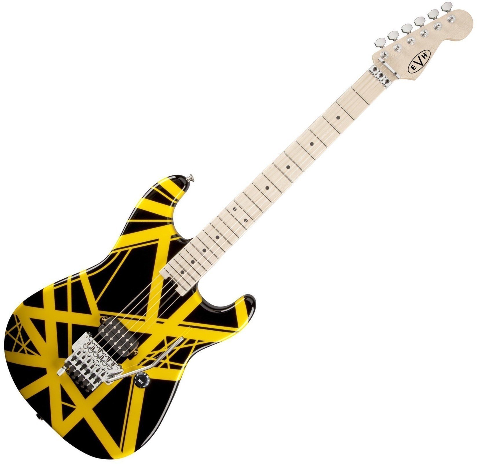Electric guitar EVH Stripe Series Black with Yellow Stripes