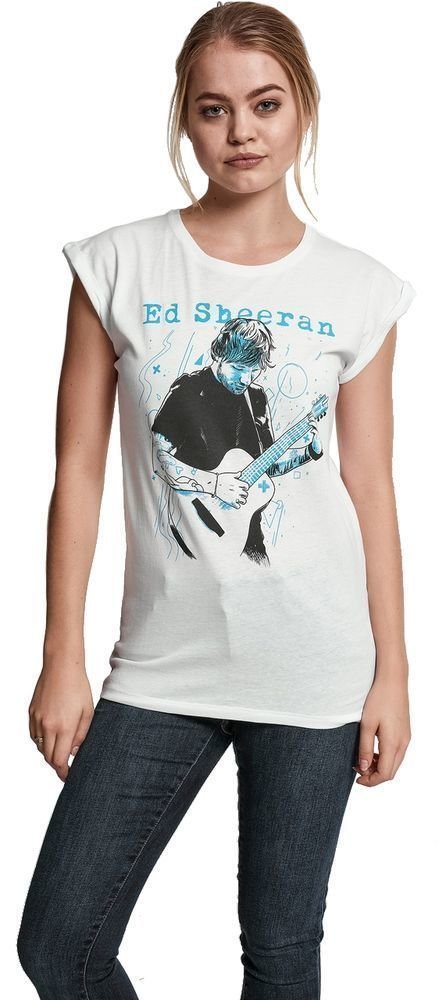 T-shirt Ed Sheeran Guitar White L T-shirt