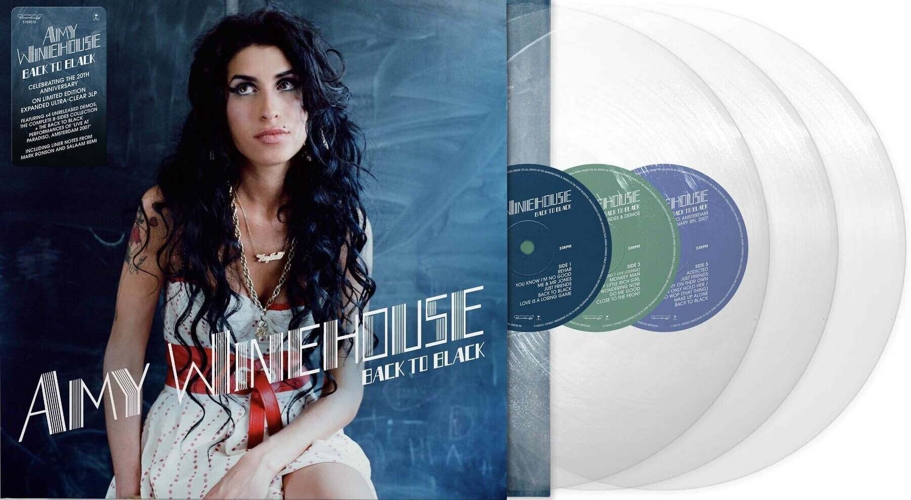 LP ploča Amy Winehouse - Back To Black (20th Anniversary/Limited Edition) (Ultra Clear Coloured) (3 LP)
