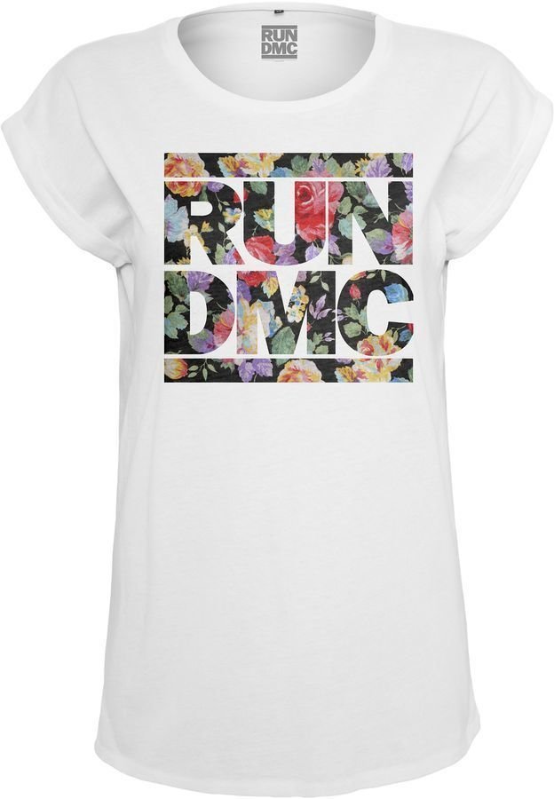 Skjorte Run DMC Skjorte Floral hvid XS