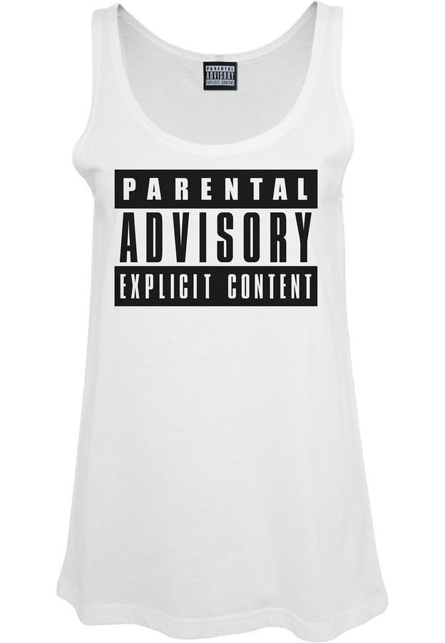 Shirt Parental Advisory Ladies Tanktop White S
