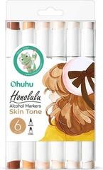 Filctollak Ohuhu Honolulu Alkoholos filctoll készlet Skin Tones 6 db
