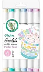 Filctollak Ohuhu Honolulu Alkoholos filctoll készlet Pastel 6 db