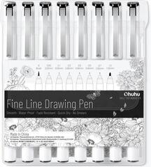 Bolígrafo técnico Ohuhu Fineliner juego de revestimientos Negro 8 piezas