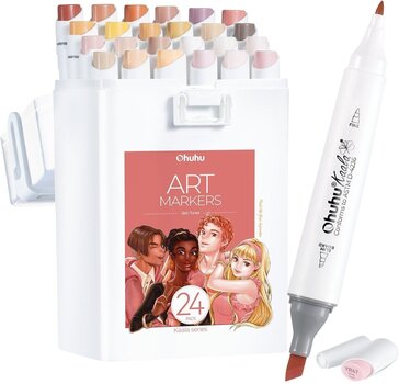 Viltstift Ohuhu Kaala Set alcoholmarkers Skin Tones 24 st. - 1