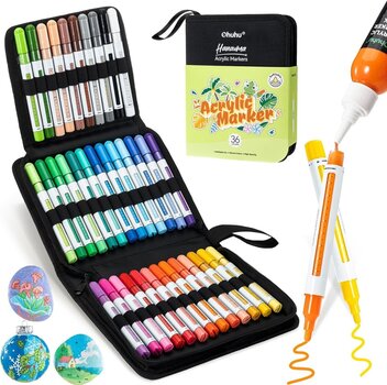 Felt-Tip Pen Ohuhu Hanauma Set of Acryl Markers 2 mm Mix 36 pcs - 1