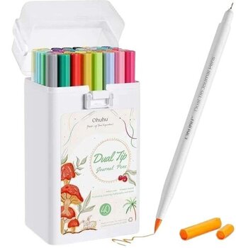 Flomaster Ohuhu Journal Сет маркера на бази воде Mix 40 pcs - 1