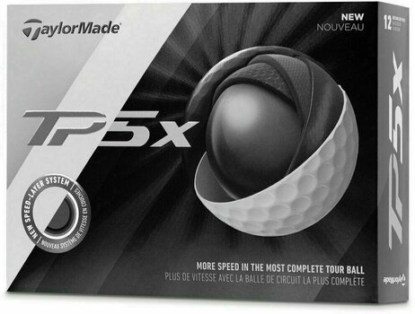 Нова топка за голф TaylorMade TP5x Golf Balls 12 Pack 2019 - 1