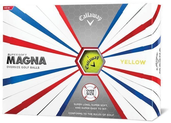 Golfová loptička Callaway Supersoft Magna Golf Balls 19 Yellow 12 Pack