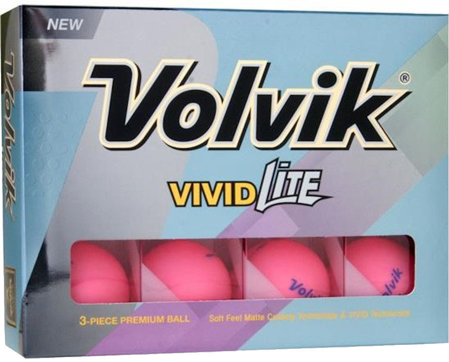 Нова топка за голф Volvik Vivid Lite Pink