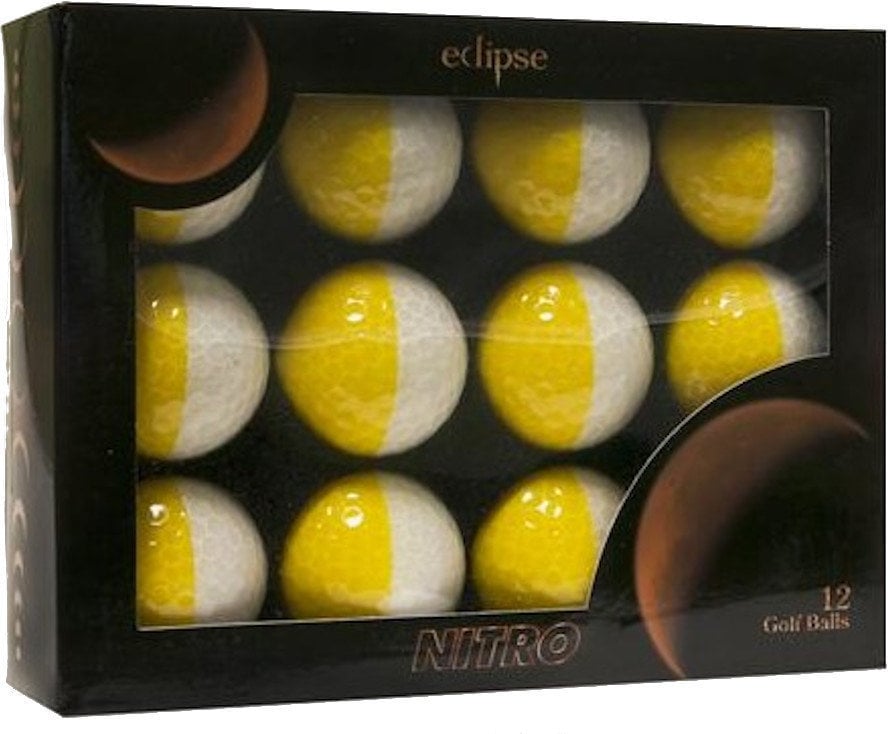 Нова топка за голф Nitro Eclipse White/Yellow