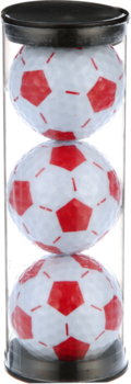 Golfová loptička Nitro Soccer Ball White/Red 3 Ball Tube - 1