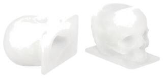 Tattoo-verbruiksmaterialen Saferly 3D Skull Inktcups 16 mm White 100 pcs