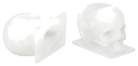 Tattoo-verbruiksmaterialen Saferly 3D Skull Inktcups 16 mm White 100 pcs - 1