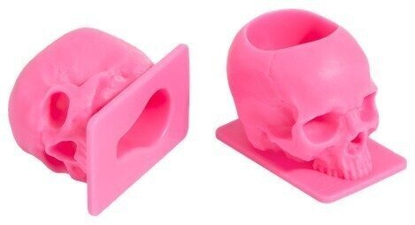 Консумативи за татуиране Saferly 3D Skull Капачки за мастило 16 mm Pink 100 бр - 1