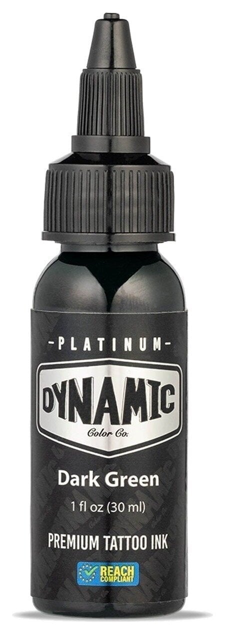 Farby do tatuażu (zatwierdzone w UE) Dynamic Color Platinum Tusz do tatuażu 30 ml Dark Green