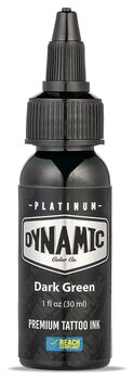 Farby do tatuażu (zatwierdzone w UE) Dynamic Color Platinum Tusz do tatuażu 30 ml Dark Green - 1