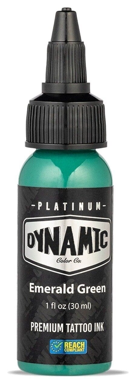 Farby do tatuażu (zatwierdzone w UE) Dynamic Color Platinum Tusz do tatuażu 30 ml Emerald Green