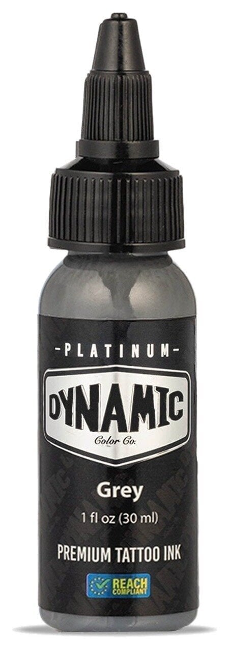 Farby do tatuażu (zatwierdzone w UE) Dynamic Color Platinum Tusz do tatuażu 30 ml Grey