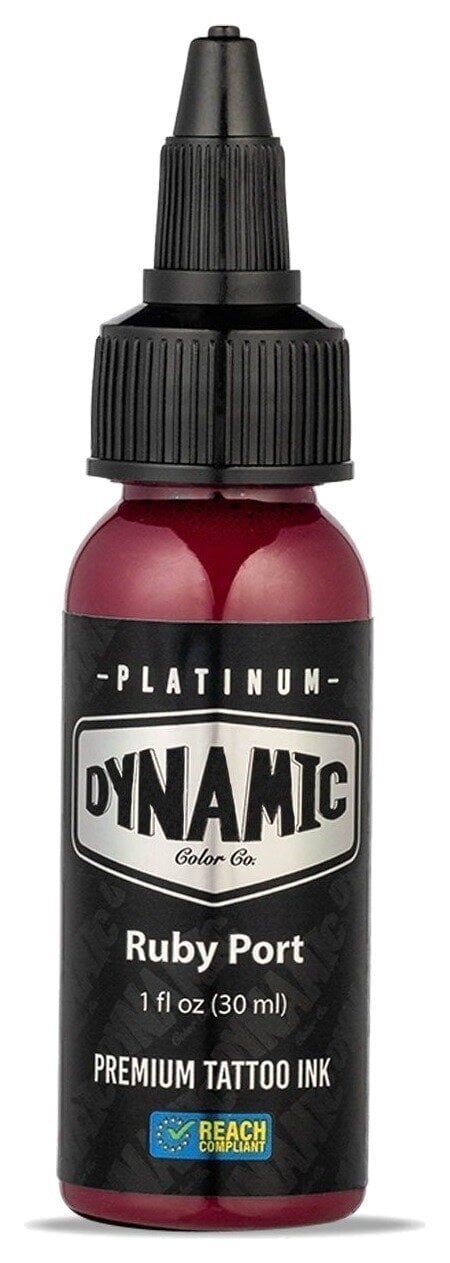 Farby do tatuażu (zatwierdzone w UE) Dynamic Color Platinum Tusz do tatuażu 30 ml Ruby Port