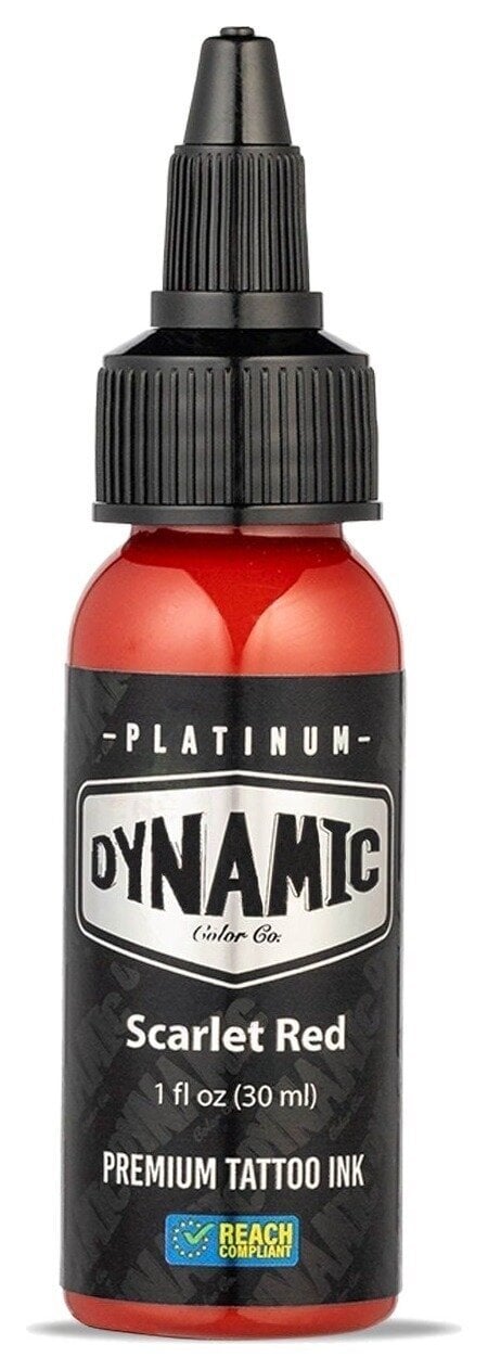 Farby do tatuażu (zatwierdzone w UE) Dynamic Color Platinum Tusz do tatuażu 30 ml Scarlet Red