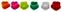 Витратні матеріали для тату Celtic Supply Heart Silicone Ковпачки для фарби 12 мм Mixed Colors 100 pcs