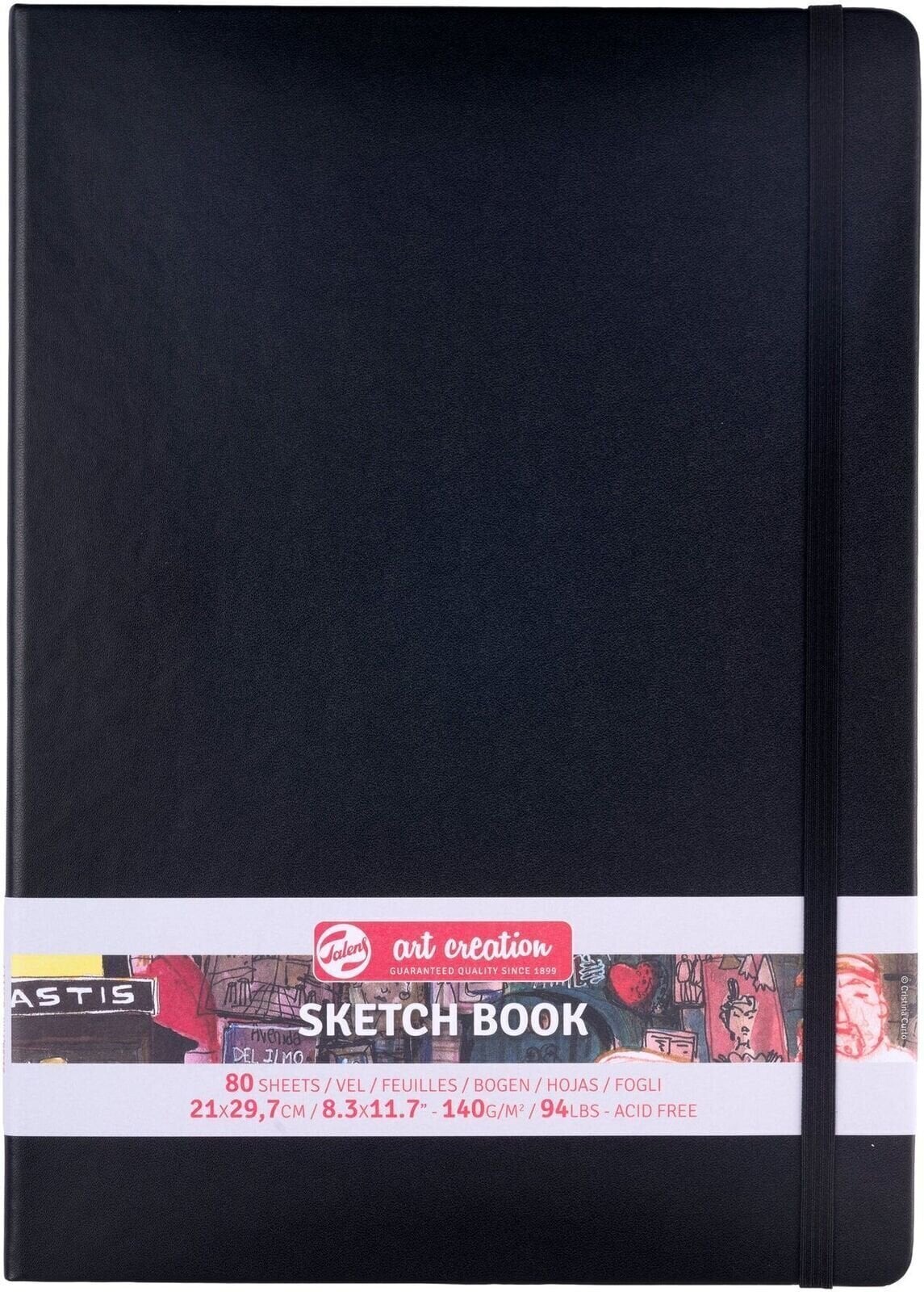 Sketchbook Talens Art Creation 9314003M Sketchbook 80 160 21 x 29,7 cm 140 g Black