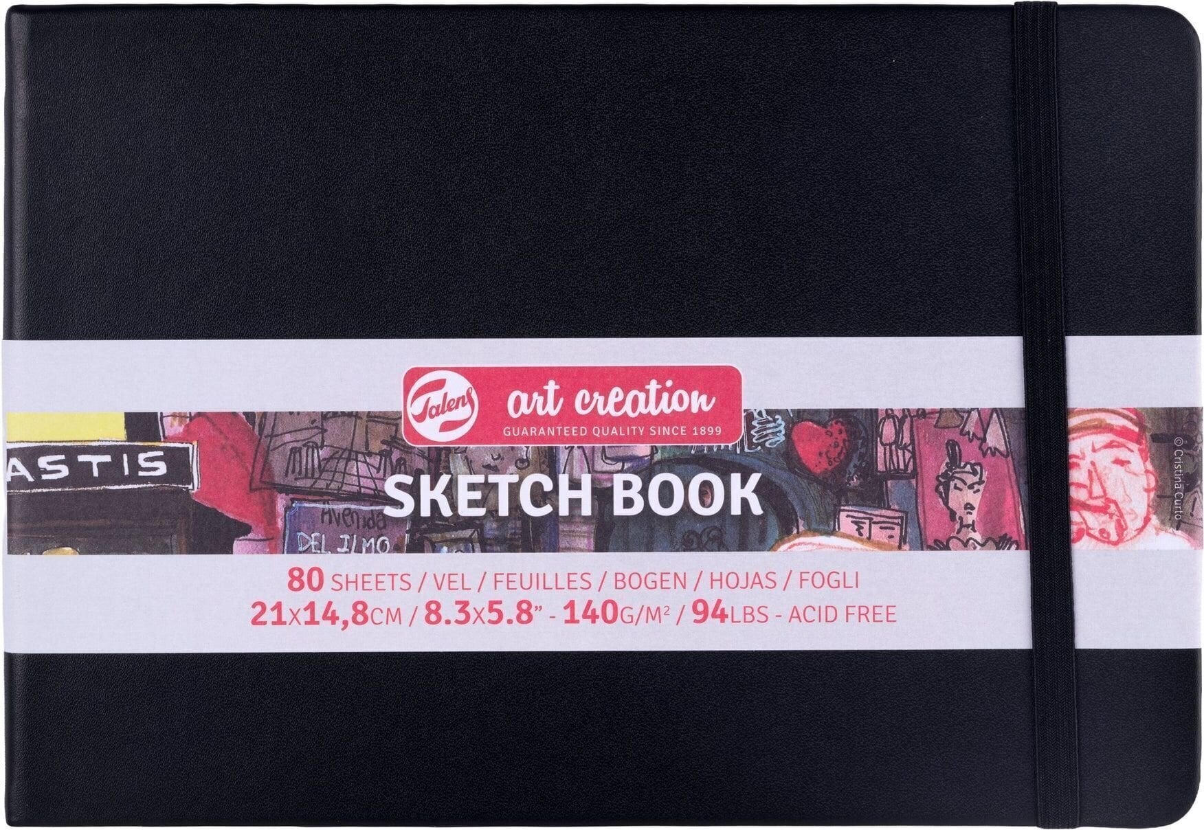 Vázlattömb Talens Art Creation 9314005M Vázlatfüzet 80 160 14,8 x 21 cm 140 g Black