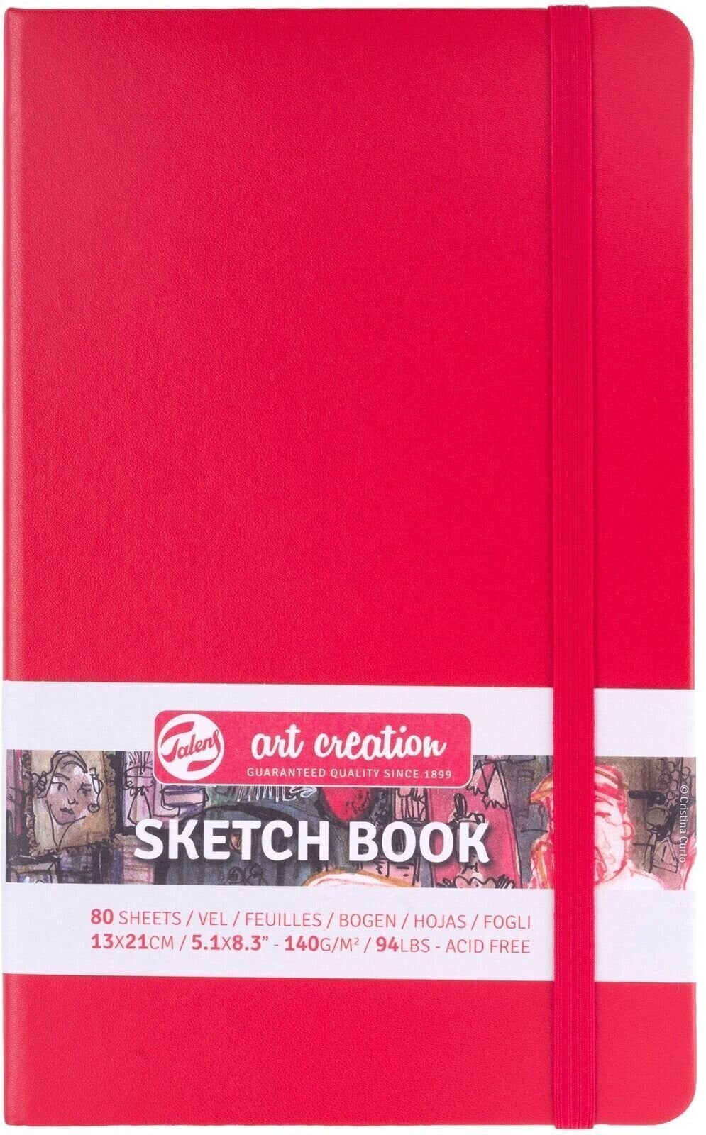 Vázlattömb Talens Art Creation 9314202M Vázlatfüzet 80 160 13 x 21 cm 140 g Red