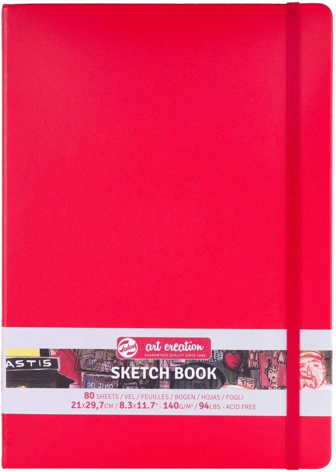 Vázlattömb Talens Art Creation 9314203M Vázlatfüzet 80 160 21 x 29,7 cm 140 g Red