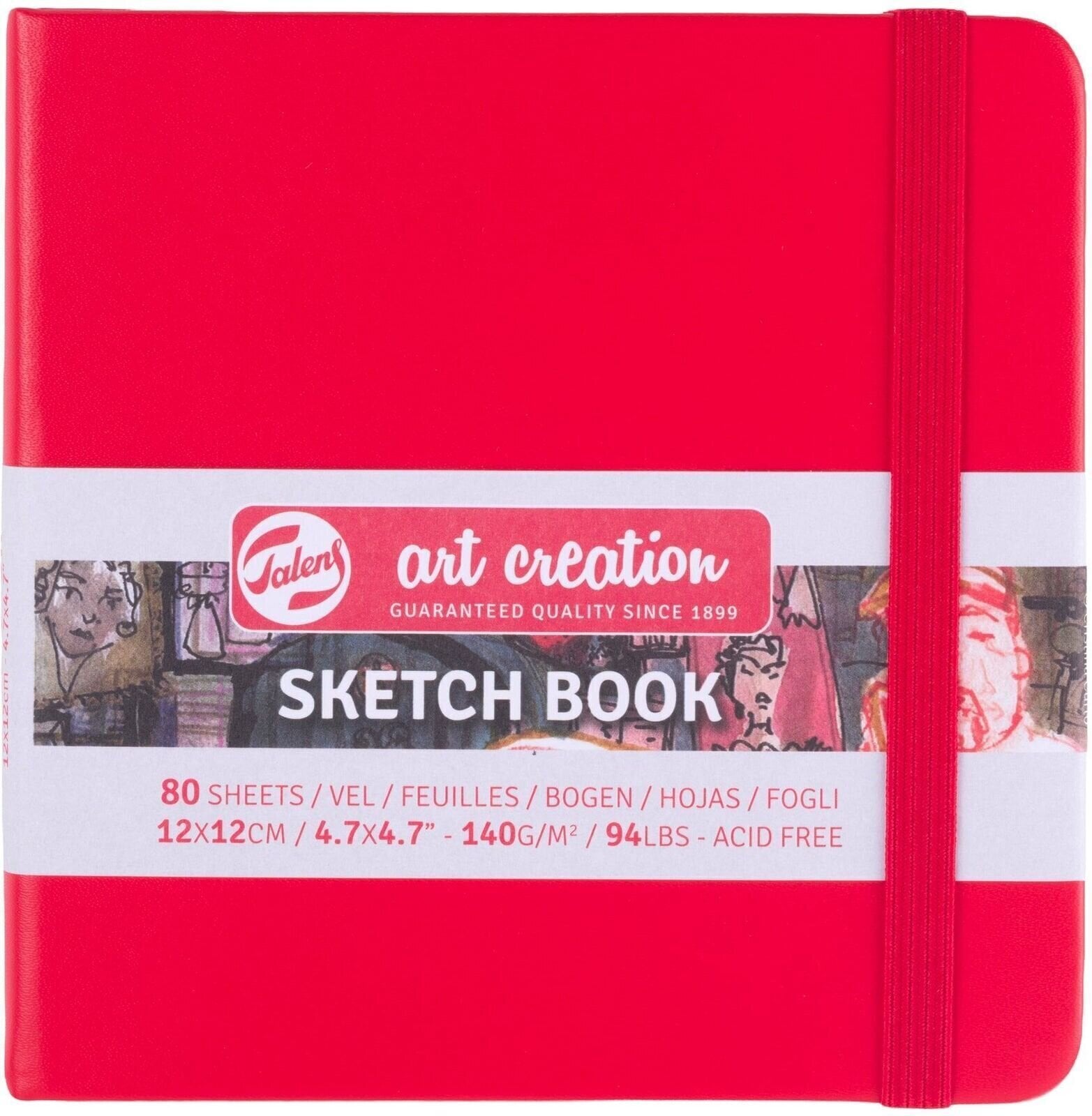 Sketchbook Talens Art Creation 9314204M Sketchbook 80 160 12 x 12 cm 140 g Red