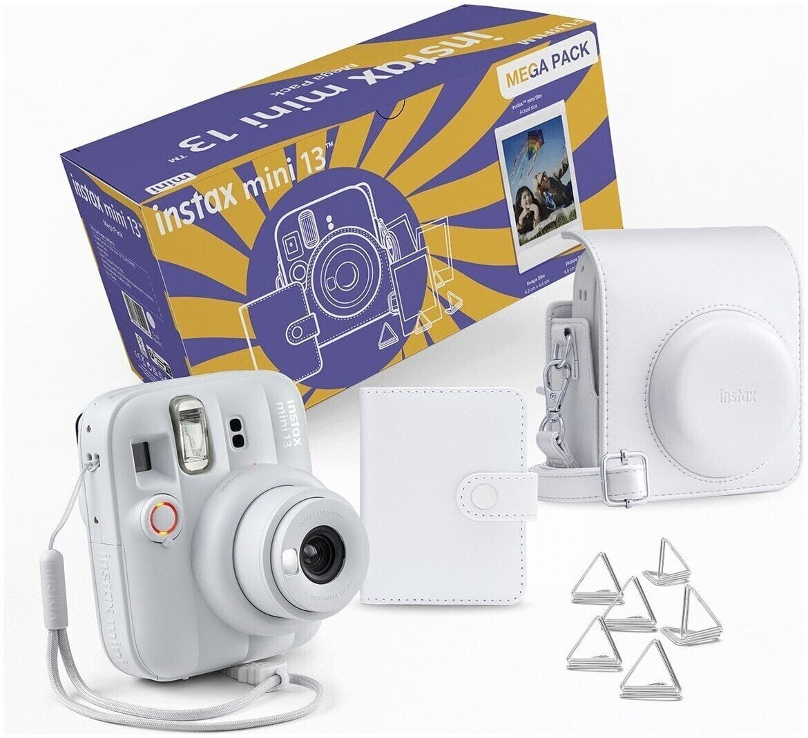 Tūlītēja kamera Fujifilm Instax mini 13 Mega Pack White Tūlītēja kamera