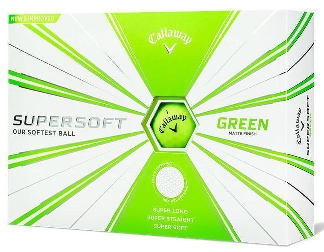 Golf žogice Callaway Supersoft Golf Balls 19 Matte Green 12 Pack