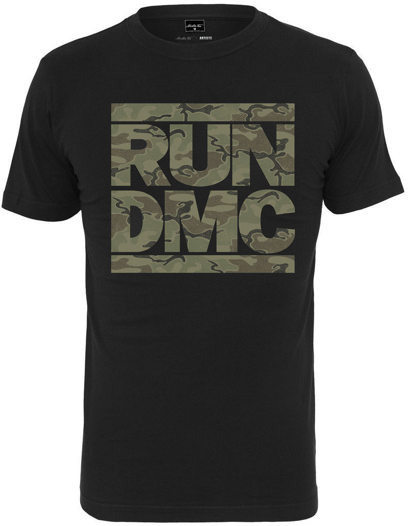 Camiseta de manga corta Run DMC Camiseta de manga corta Camo Unisex Negro XL