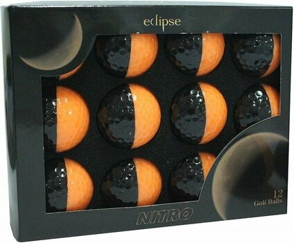 Нова топка за голф Nitro Eclipse Black/Orange - 1
