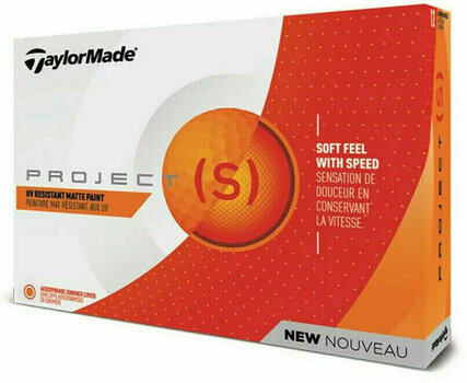 Нова топка за голф TaylorMade Project (s) Matte Orange - 1