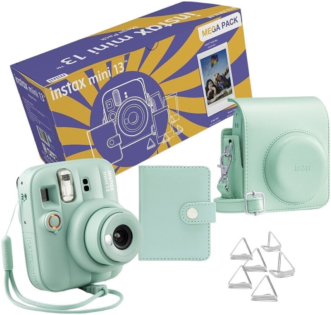 Миттєва камера Fujifilm Instax mini 13 Mega Pack Green Миттєва камера