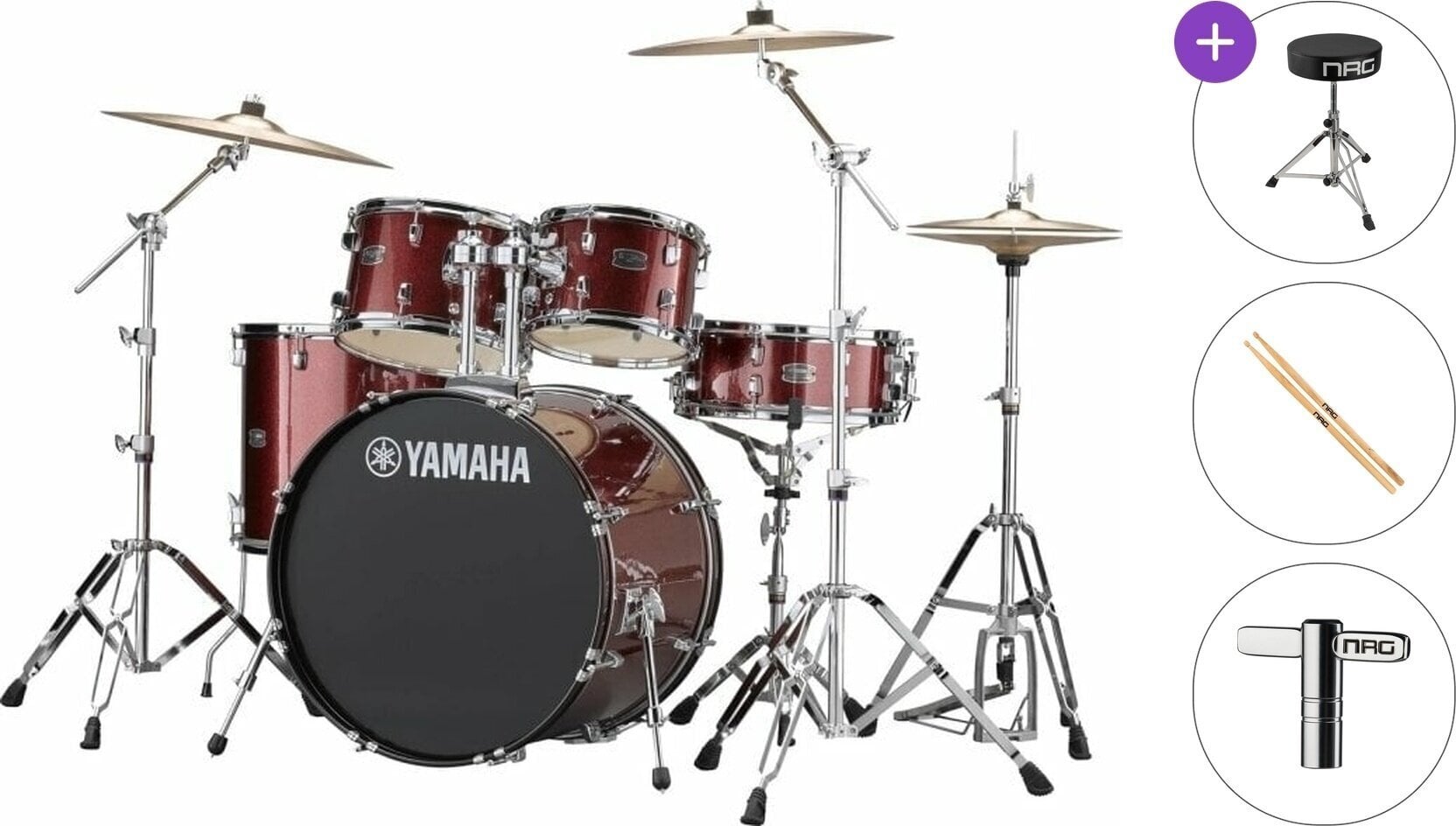 Акустична барабанна установка Yamaha RDP2F5-BGG Rydeen Standard SET Burgundy Glitter Акустична барабанна установка