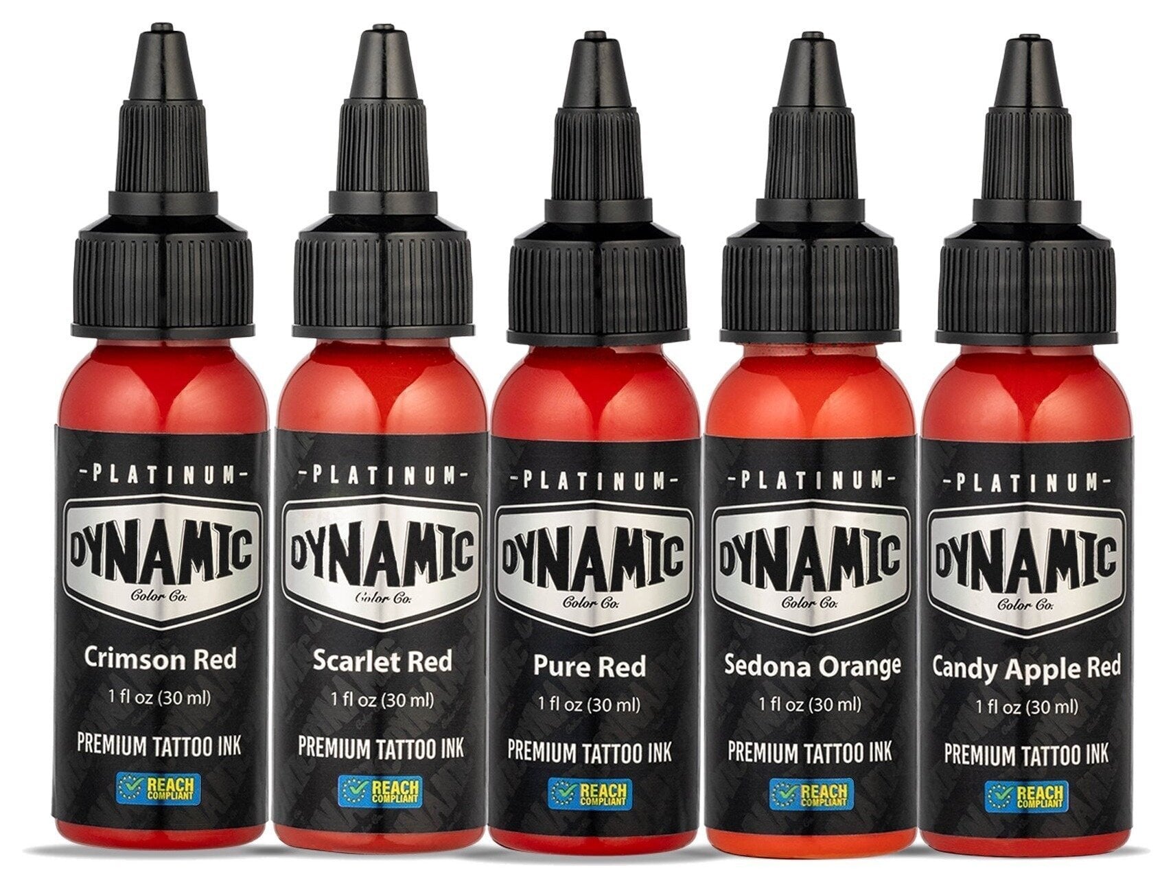 Farby do tatuażu (zatwierdzone w UE) Dynamic Color Platinum Zestaw tuszy do tatuażu 5 x 30 ml Envy