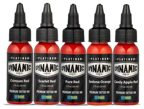 Farby do tatuażu (zatwierdzone w UE) Dynamic Color Platinum Zestaw tuszy do tatuażu 5 x 30 ml Envy - 1