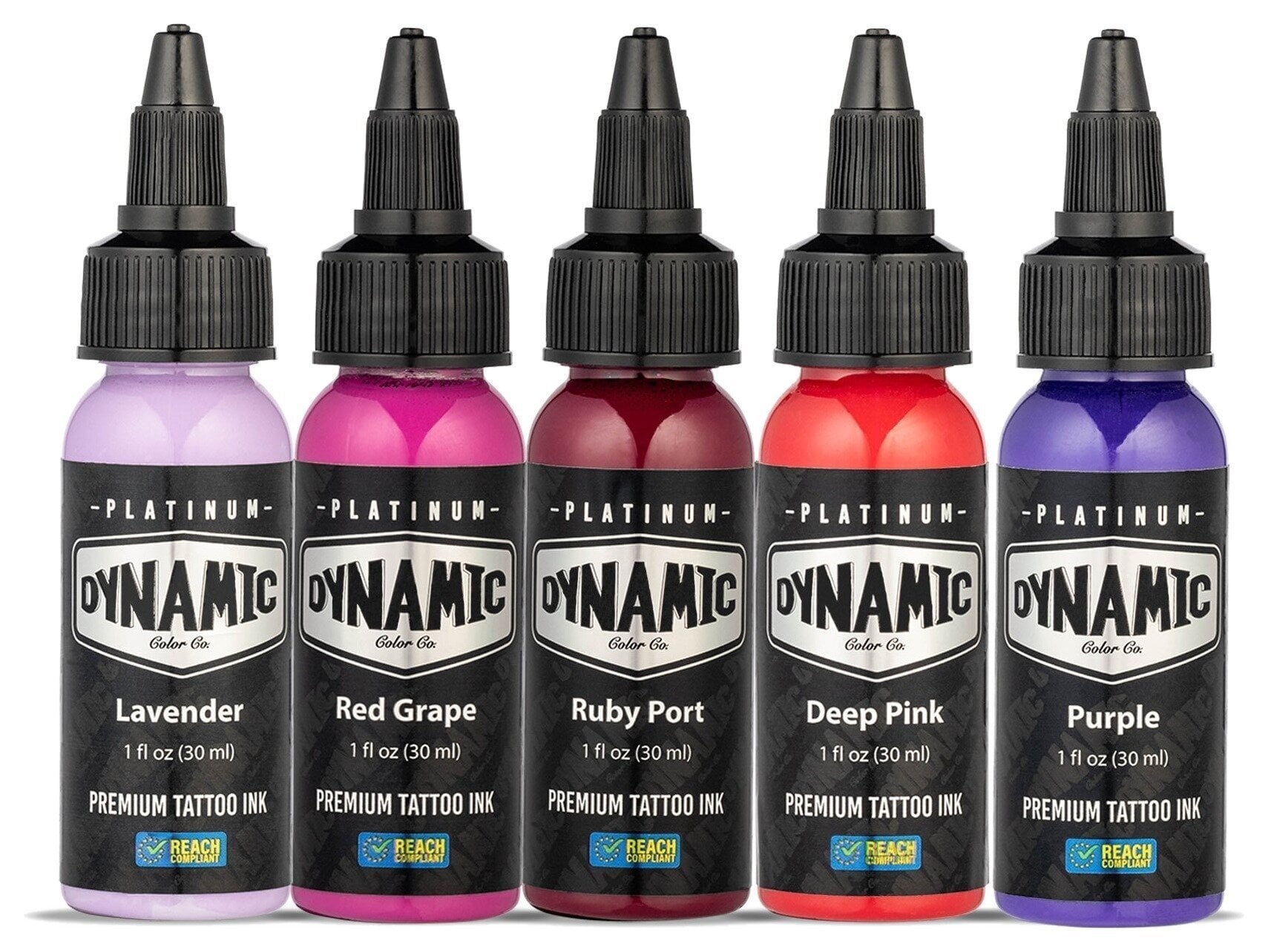 Boje za tetoviranje (odobrene u EU) Dynamic Color Platinum Set tinti za tetoviranje 5 x 30 ml Lush