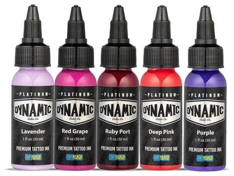 Boje za tetoviranje (odobrene u EU) Dynamic Color Platinum Set tinti za tetoviranje 5 x 30 ml Lush - 1