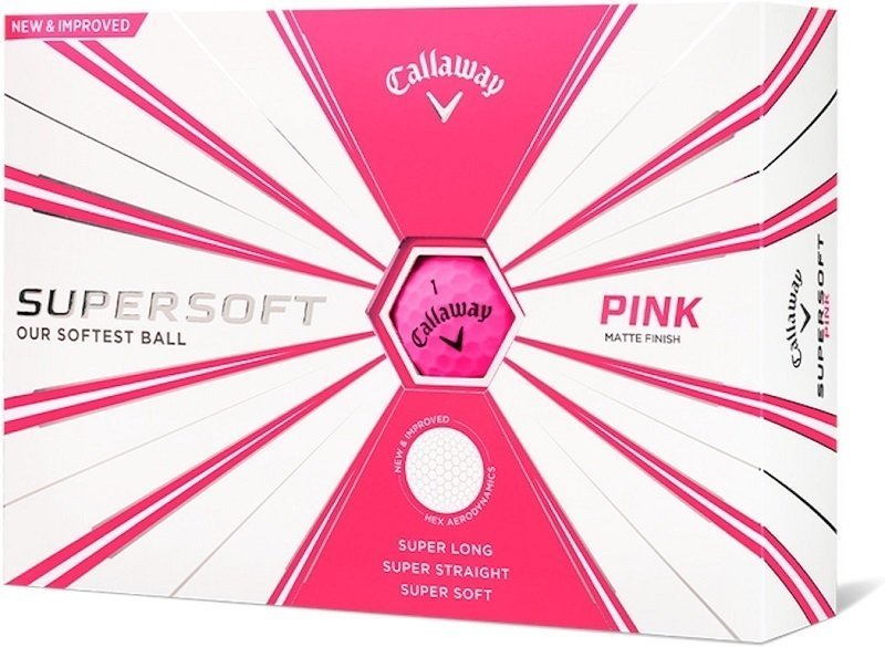 Golfová loptička Callaway Supersoft Golf Balls 19 Matte Pink 12 Pack